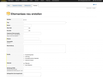 Termin erstellen